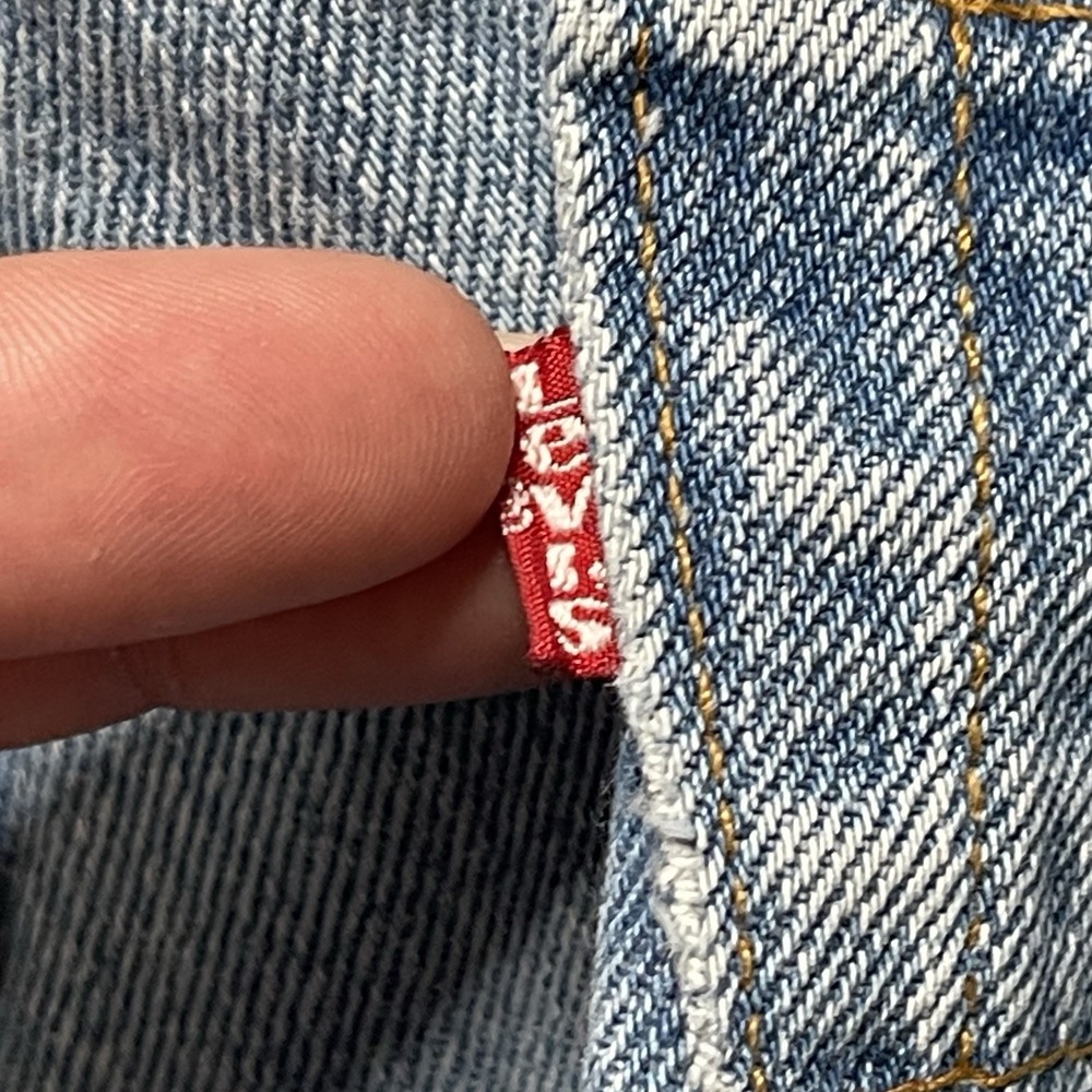 Vintage 90's Levi's 501 Denim Pants 32x33 USA Buttonfly Faded Blue Washed Jeans - Picture 8 of 13